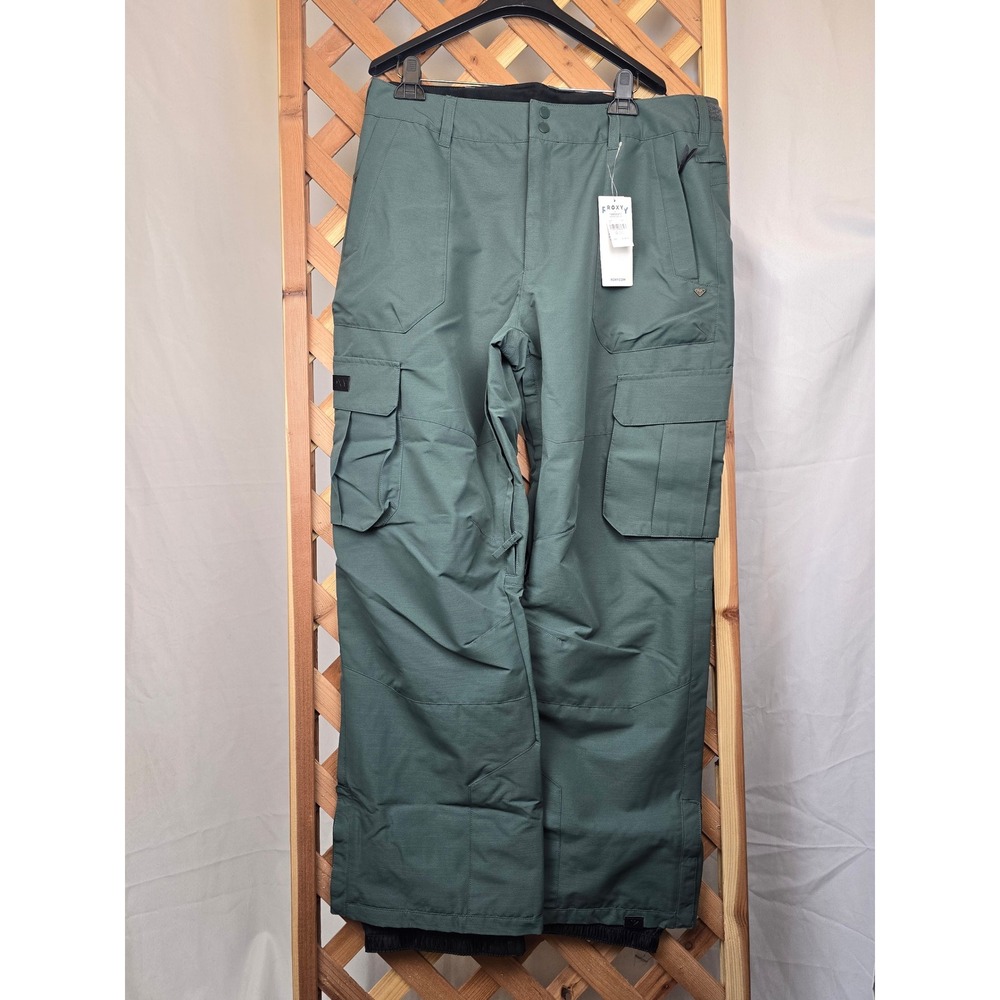 Roxy Trooper Cargo PT Women XL Green Snowboard Ski Pants - New